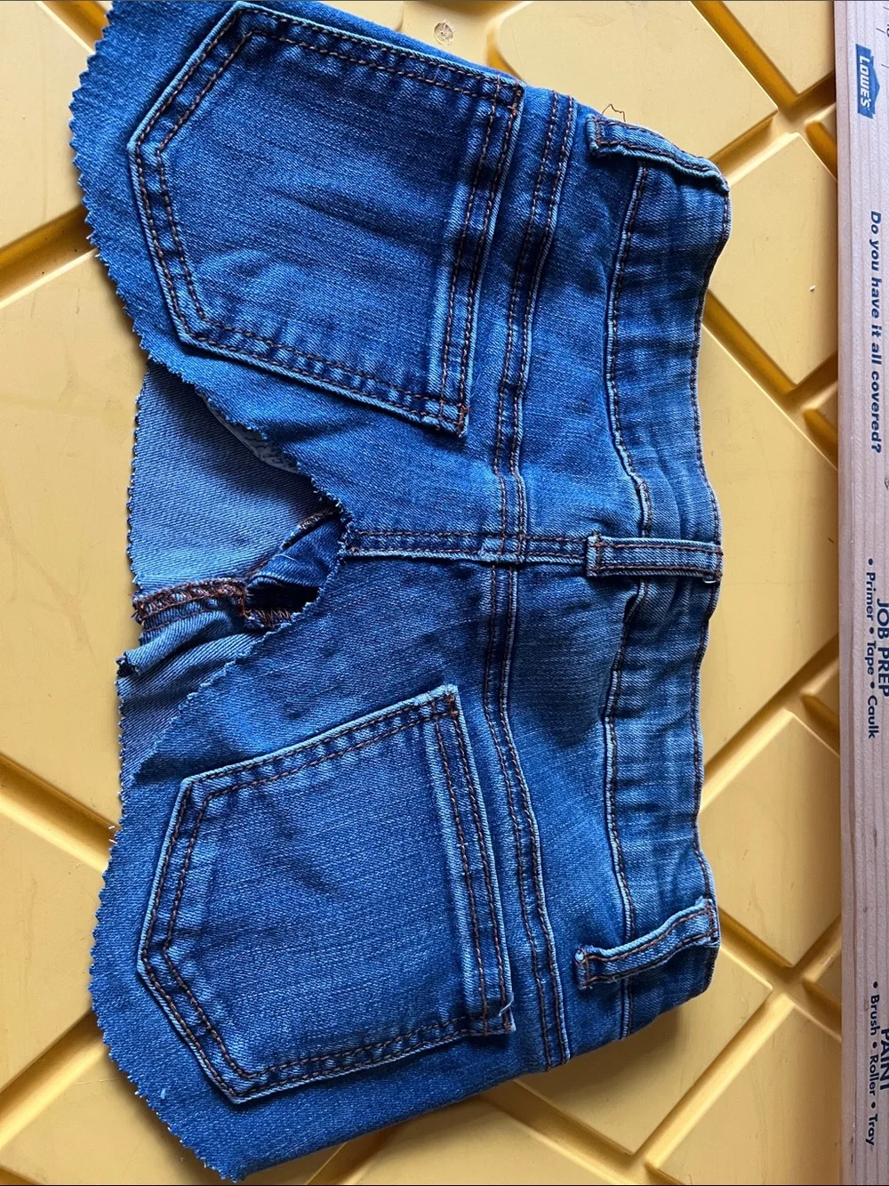 Handmade Cat & Jack Blue Denim Girls' belt with pockets with Space Patches. Sz 7